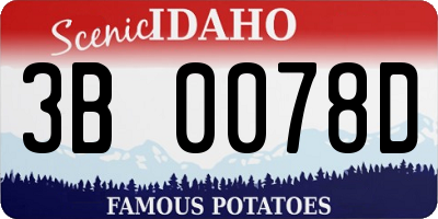 ID license plate 3B0078D