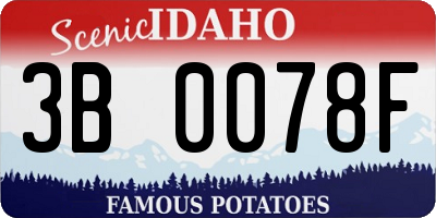 ID license plate 3B0078F