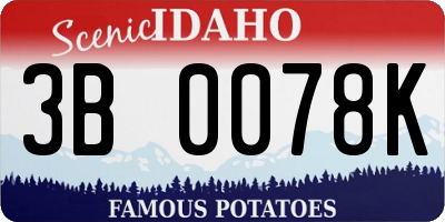 ID license plate 3B0078K