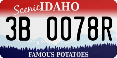 ID license plate 3B0078R