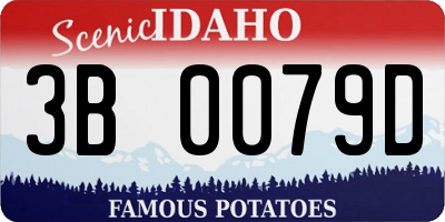ID license plate 3B0079D