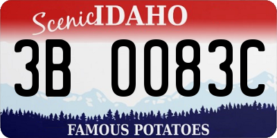 ID license plate 3B0083C