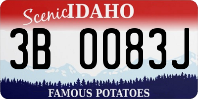 ID license plate 3B0083J