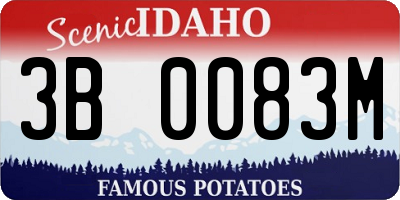 ID license plate 3B0083M