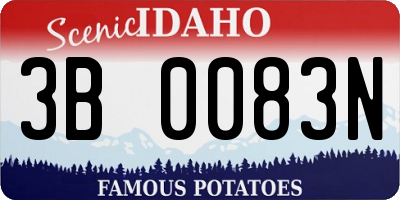 ID license plate 3B0083N