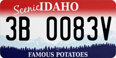 ID license plate 3B0083V