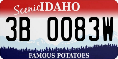 ID license plate 3B0083W
