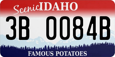 ID license plate 3B0084B