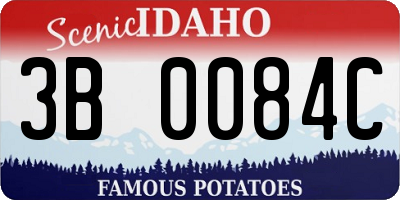 ID license plate 3B0084C