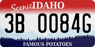 ID license plate 3B0084G