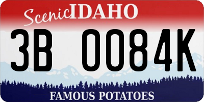 ID license plate 3B0084K