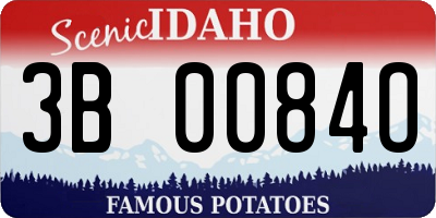 ID license plate 3B0084O