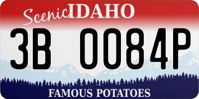 ID license plate 3B0084P