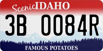 ID license plate 3B0084R