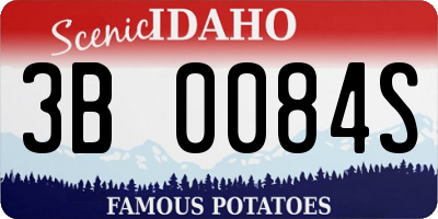 ID license plate 3B0084S