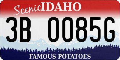 ID license plate 3B0085G