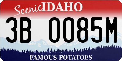 ID license plate 3B0085M