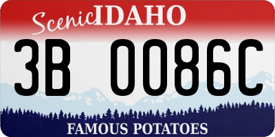ID license plate 3B0086C