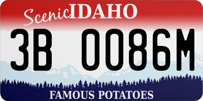 ID license plate 3B0086M
