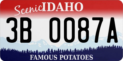 ID license plate 3B0087A