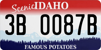 ID license plate 3B0087B