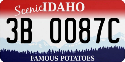 ID license plate 3B0087C