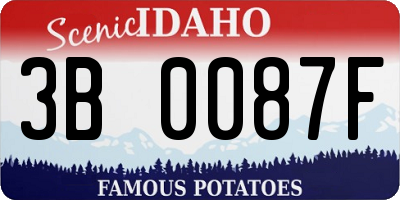 ID license plate 3B0087F