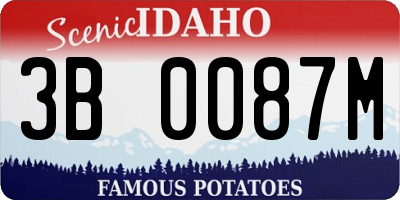 ID license plate 3B0087M