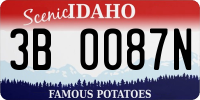 ID license plate 3B0087N