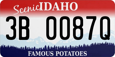 ID license plate 3B0087Q