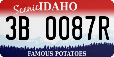 ID license plate 3B0087R