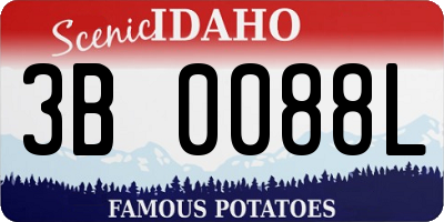 ID license plate 3B0088L