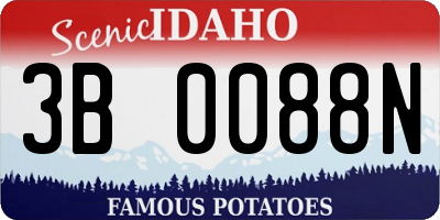 ID license plate 3B0088N