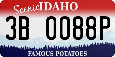 ID license plate 3B0088P