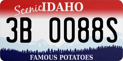 ID license plate 3B0088S
