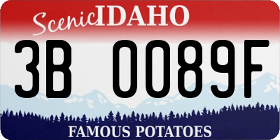 ID license plate 3B0089F