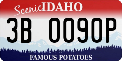 ID license plate 3B0090P