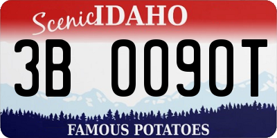 ID license plate 3B0090T