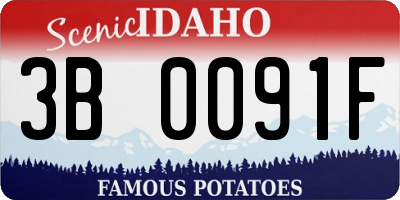 ID license plate 3B0091F