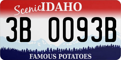 ID license plate 3B0093B