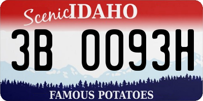 ID license plate 3B0093H