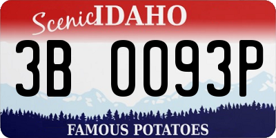 ID license plate 3B0093P
