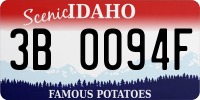 ID license plate 3B0094F