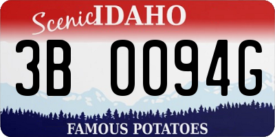ID license plate 3B0094G