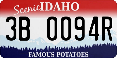 ID license plate 3B0094R