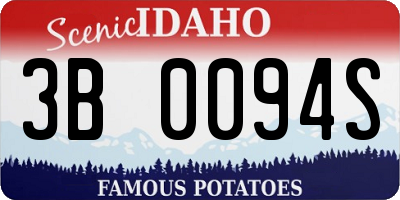ID license plate 3B0094S