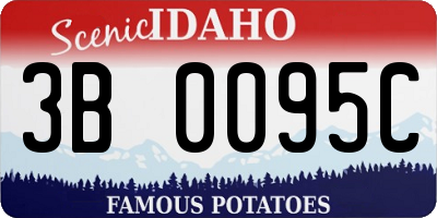 ID license plate 3B0095C