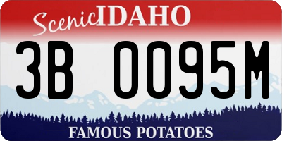ID license plate 3B0095M
