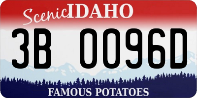 ID license plate 3B0096D