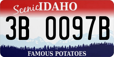 ID license plate 3B0097B